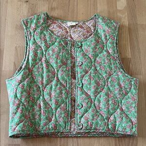 Oak Meadow Floral Quilted Vest